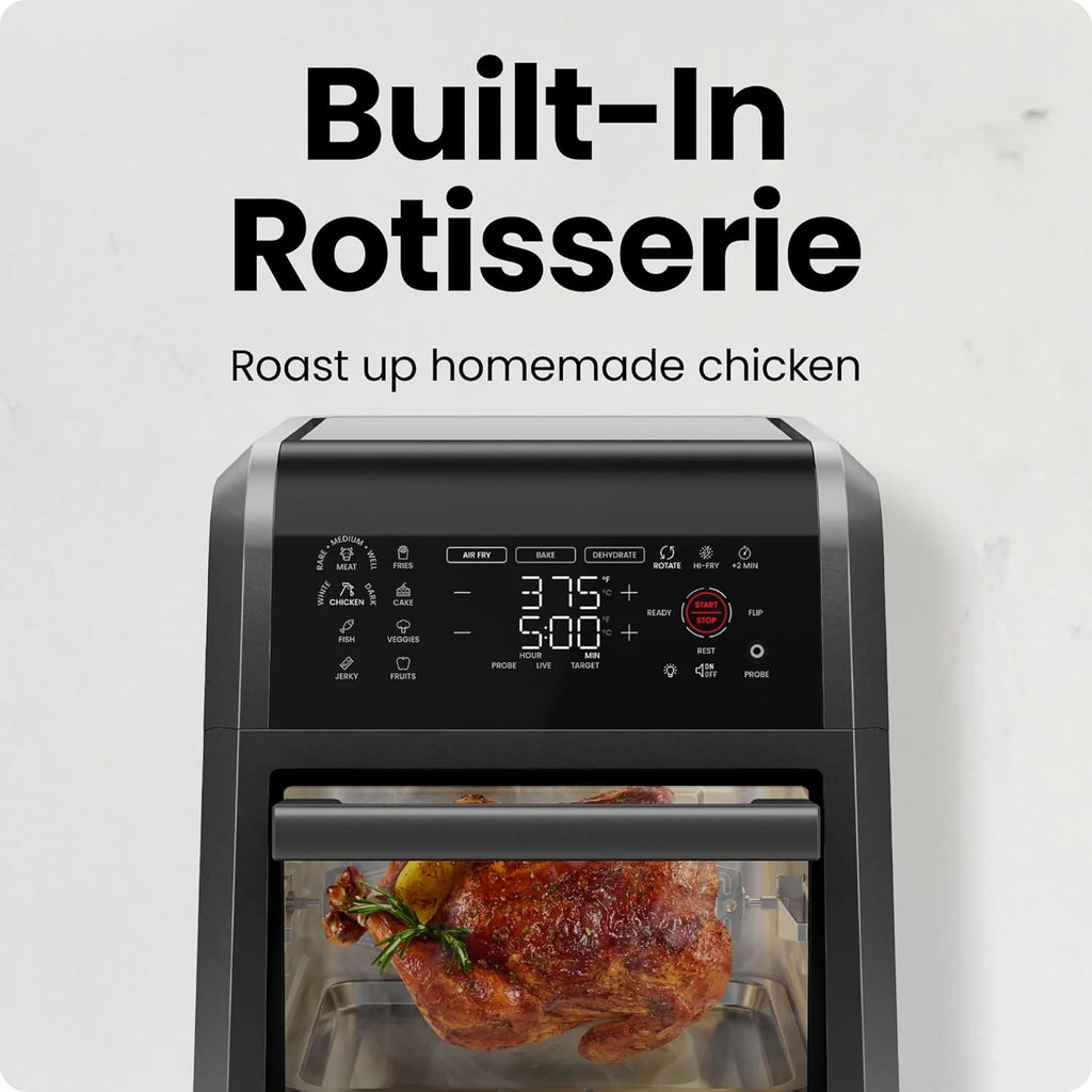 CHEFMAN ExacTemp 12-Quart Air Fryer Integrated Smart Cooking 28 Touchscreen Presets