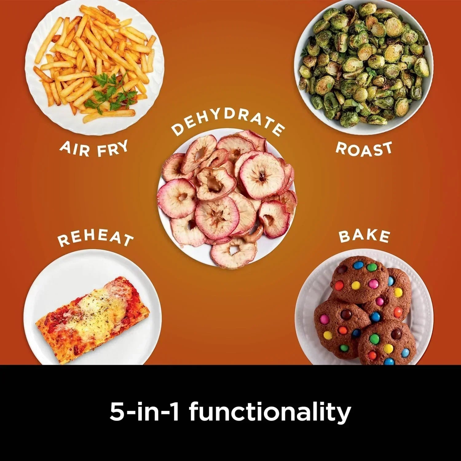 Ninja Air Fryer Pro 5-quart 4-in-1 air fryer that air fries bakes reheats and dehydrates