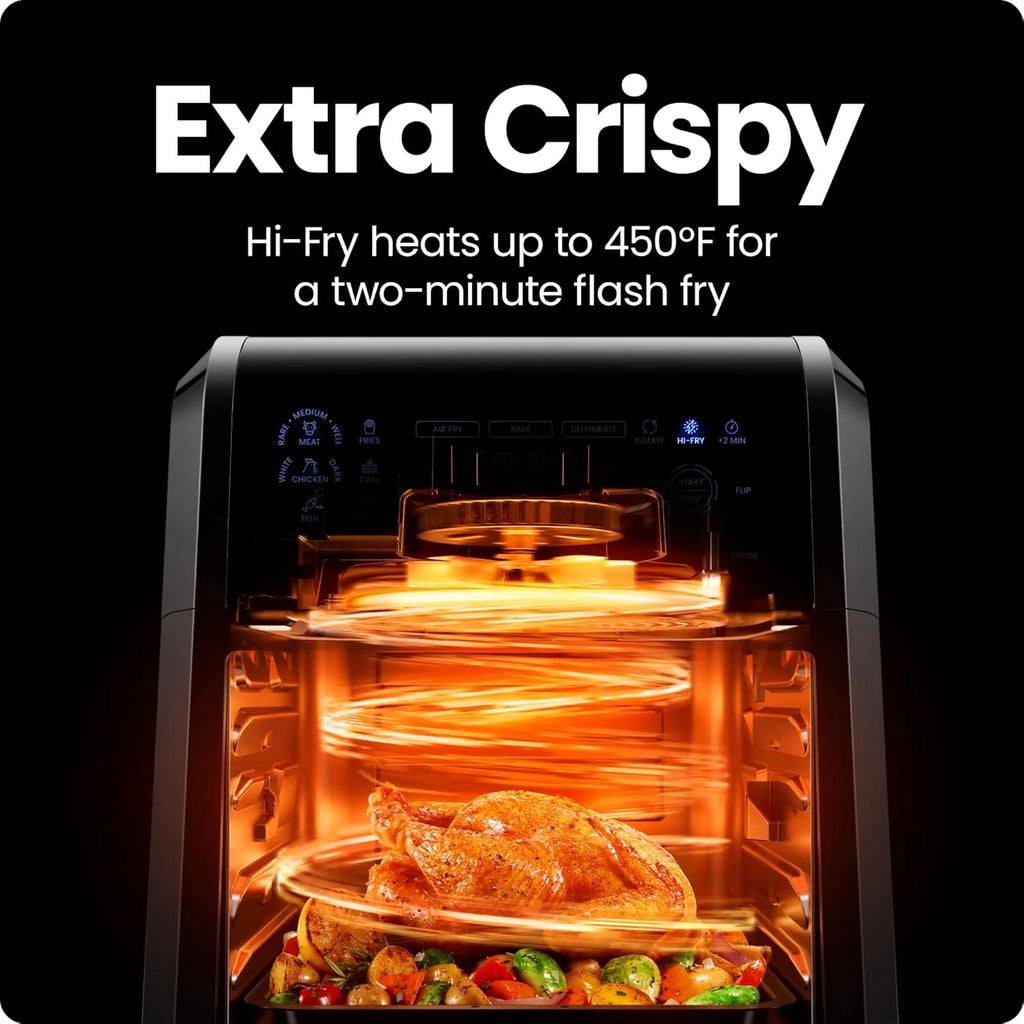 CHEFMAN ExacTemp 12-Quart Air Fryer Integrated Smart Cooking 28 Touchscreen Presets
