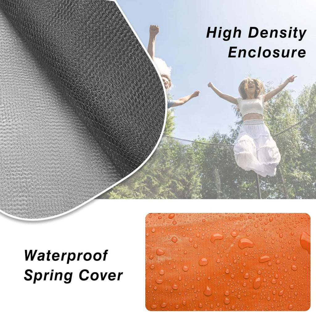 AOTOB 8FT 10FT 12FT 14 FT 15FT Trampoline with Safety Enclosure Net Outdoor Trampoline