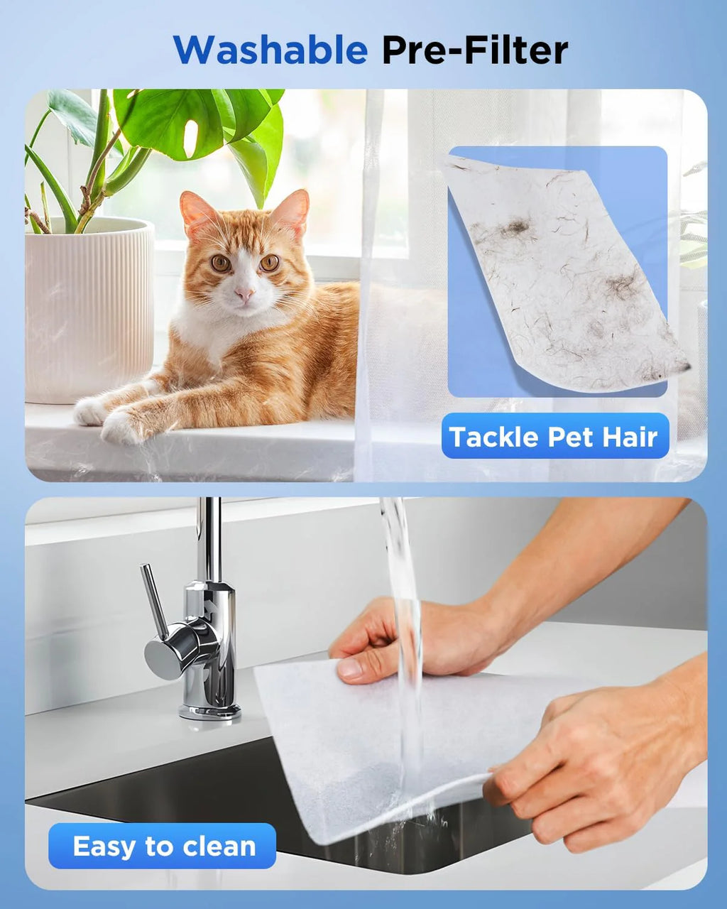 Air Purifiers for Home Large Room up to 2200sq.ft, MOOKA Air purifier for Home Pets with Washable Filter