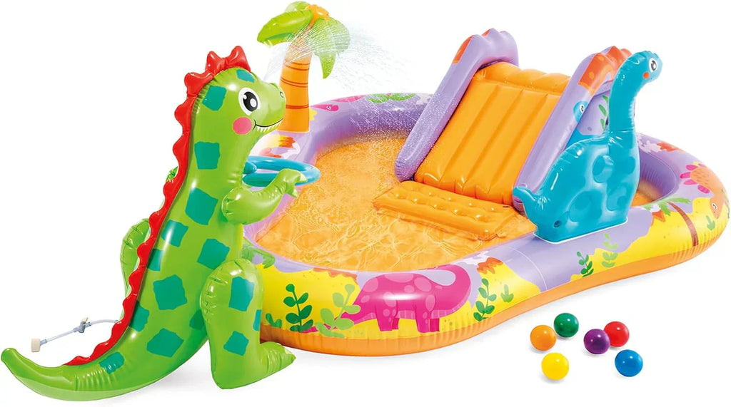 Intex 96 x 78 x 28 Inflatable Jungle Adventure Play Center Spray Kiddie Pool Water Slide