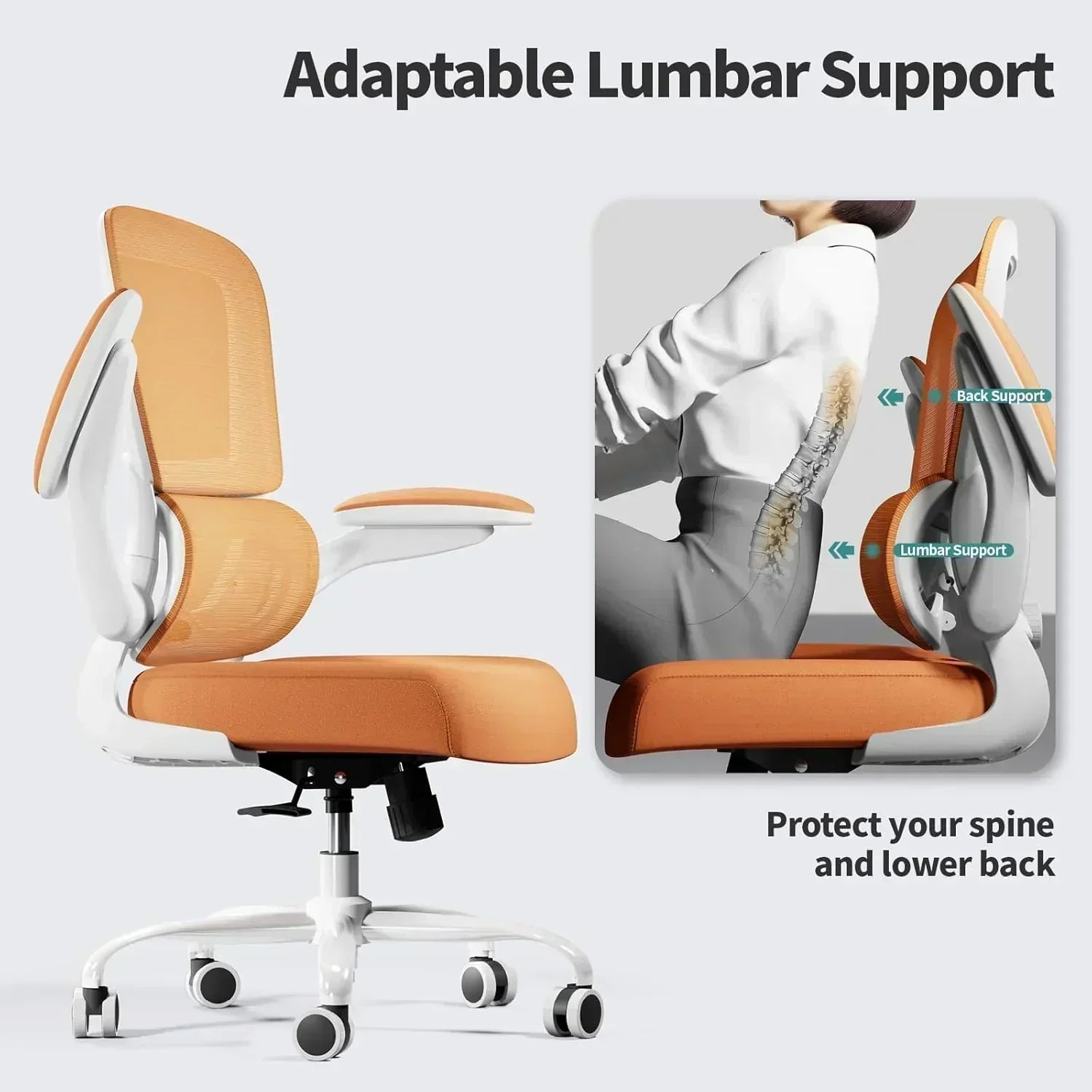 TRALT Office Chair Ergonomic Desk Chair 330 lbs Home Mesh Gaming Chair with Wheels
