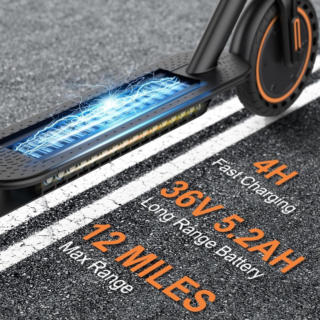 Volpam electric scooter Powerful electric motor Solid tires 28/21/12 mile range