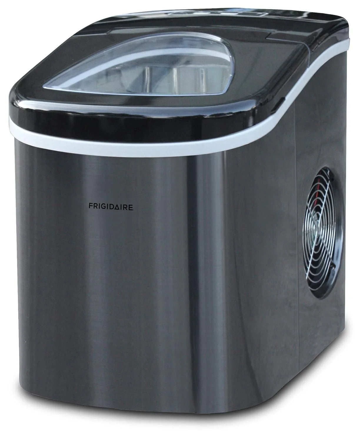 Frigidaire Counter top Portable, 26 lb per Day Nugget Ice Maker Machine (Red Stainless Steel)