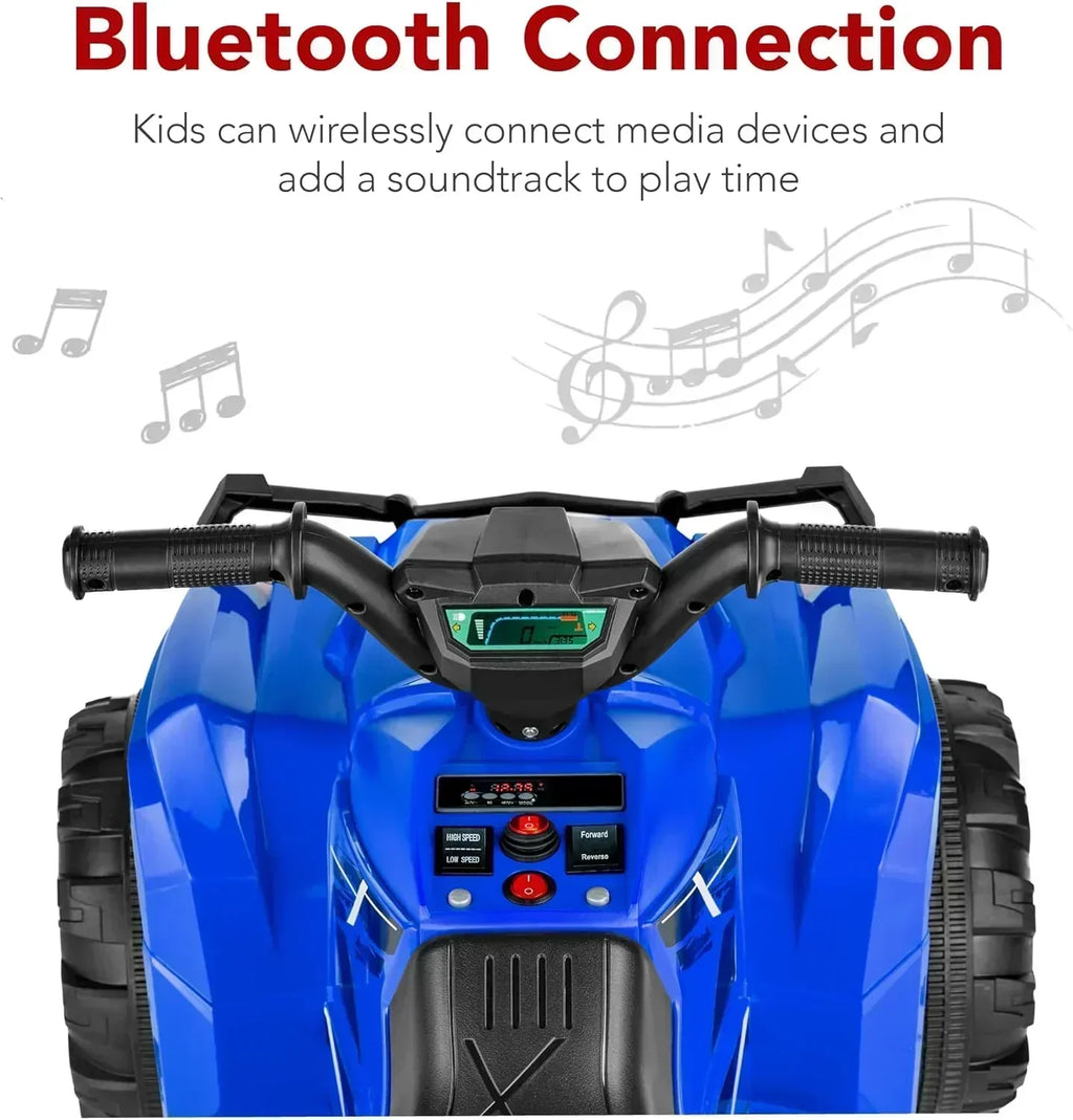 Best Choice Products 12V Kids Ride-On Electric ATV 4-Wheeler Quad Car Toy Bluetooth Audio