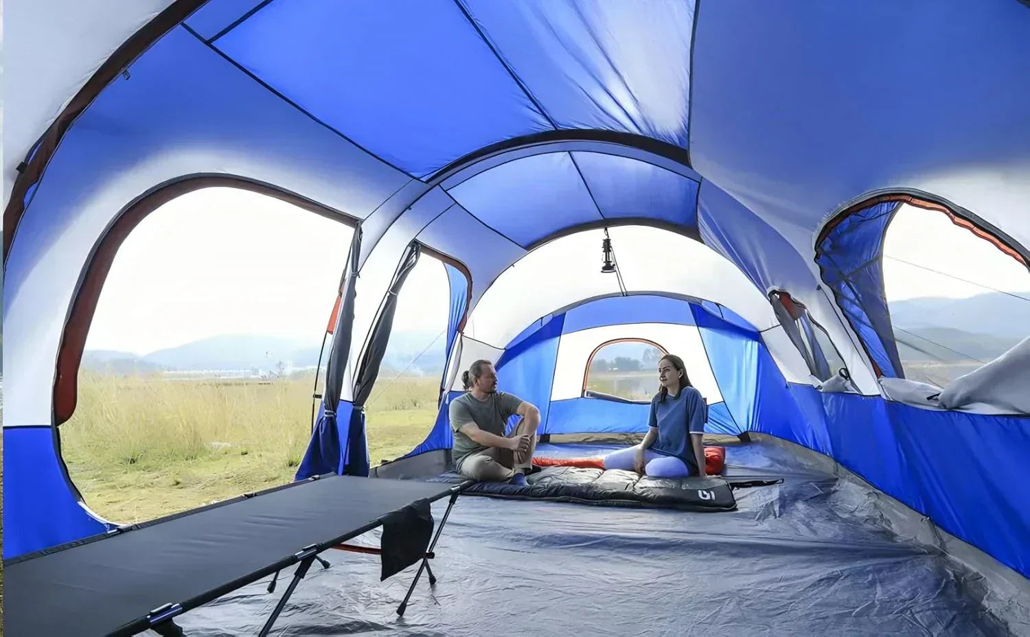 CAMPROS CP Tent 12-Person-Camping-Tents 3 Room Family Tents Waterproof Family Tent