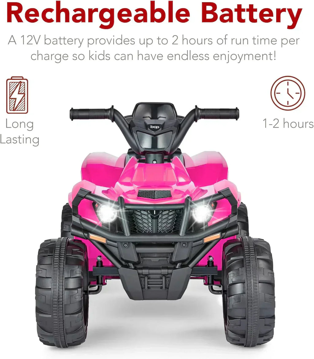 Best Choice Products 12V Kids Ride-On Electric ATV 4-Wheeler Quad Car Toy Bluetooth Audio