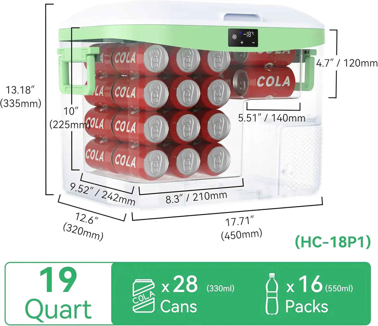 Car Fridge Portable 12 Volt Refrigerator 23 Quart (22 Liter) Freezer Compressor Cooler 12V/24V