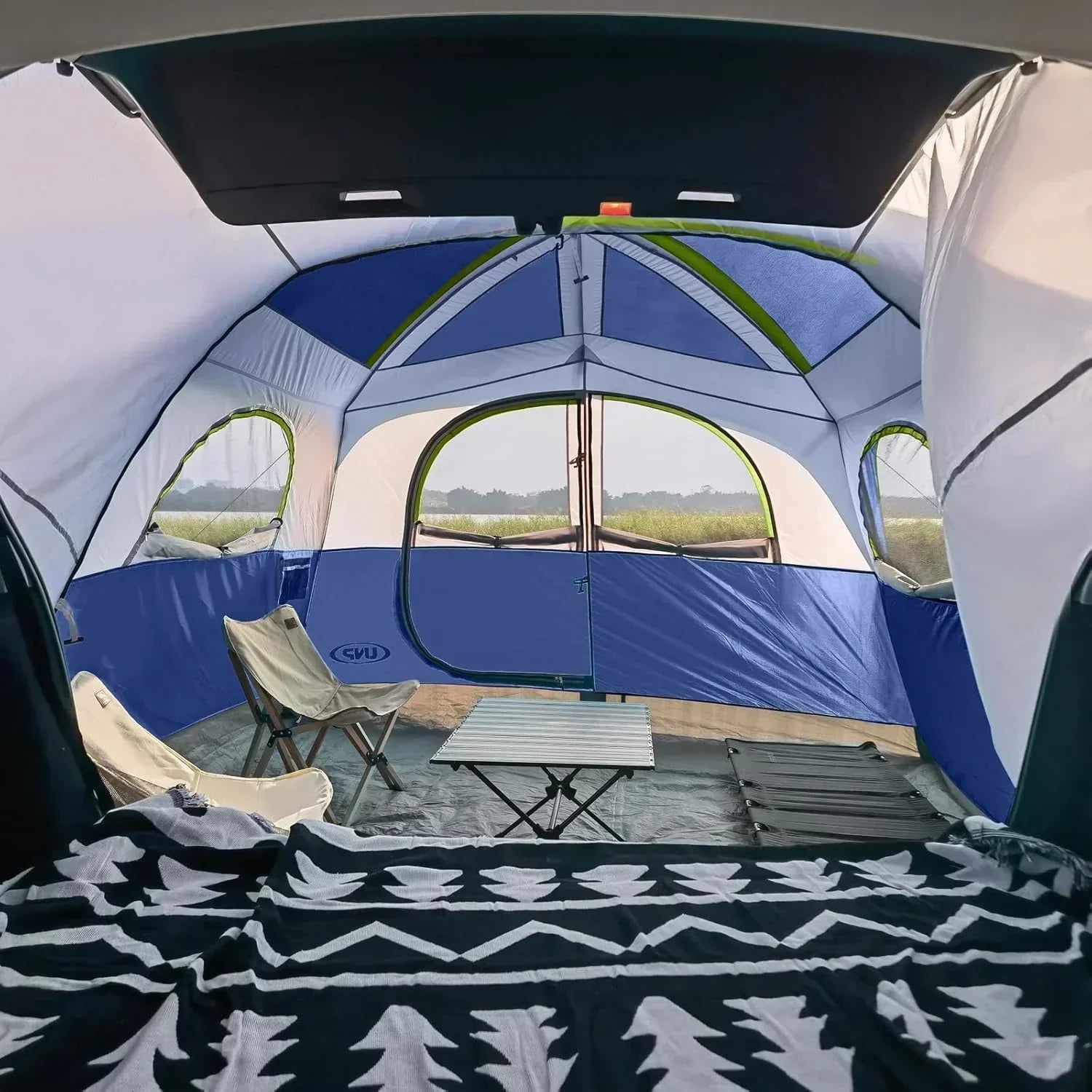 SUV Tent for Camping 6-Person SUV Tailgate Tent - Easy Set Up with Rainfly
