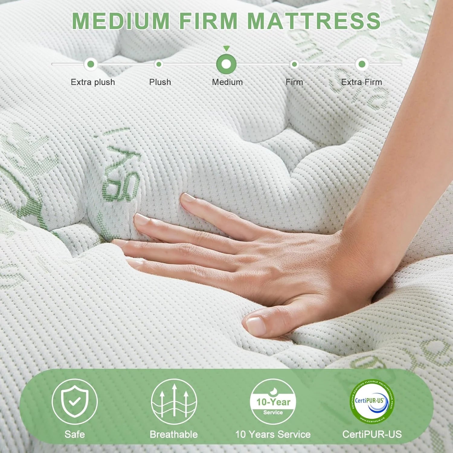Queen Size Mattress 12 Inch, Medium Firm Memory Foam Hybrid Mattress with Individual Pocket Spring - Pressure Relief, Motion Isolation, Cool Sleep, 80 x 60