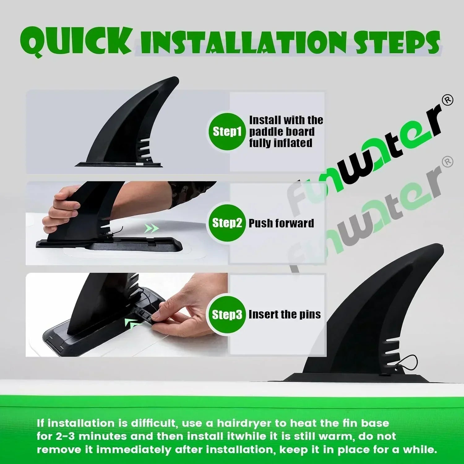 FunWater Inflatable Stand Up Paddle Board Premium SUP Paddle Accessories EVA Deck