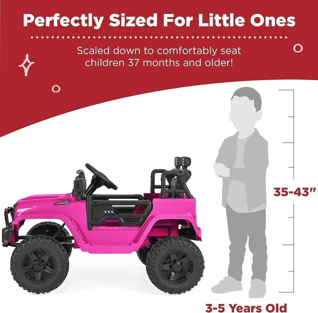 Best Choice Products 12V Kids Ride-On Truck Car with Spring Suspension and LED Lights