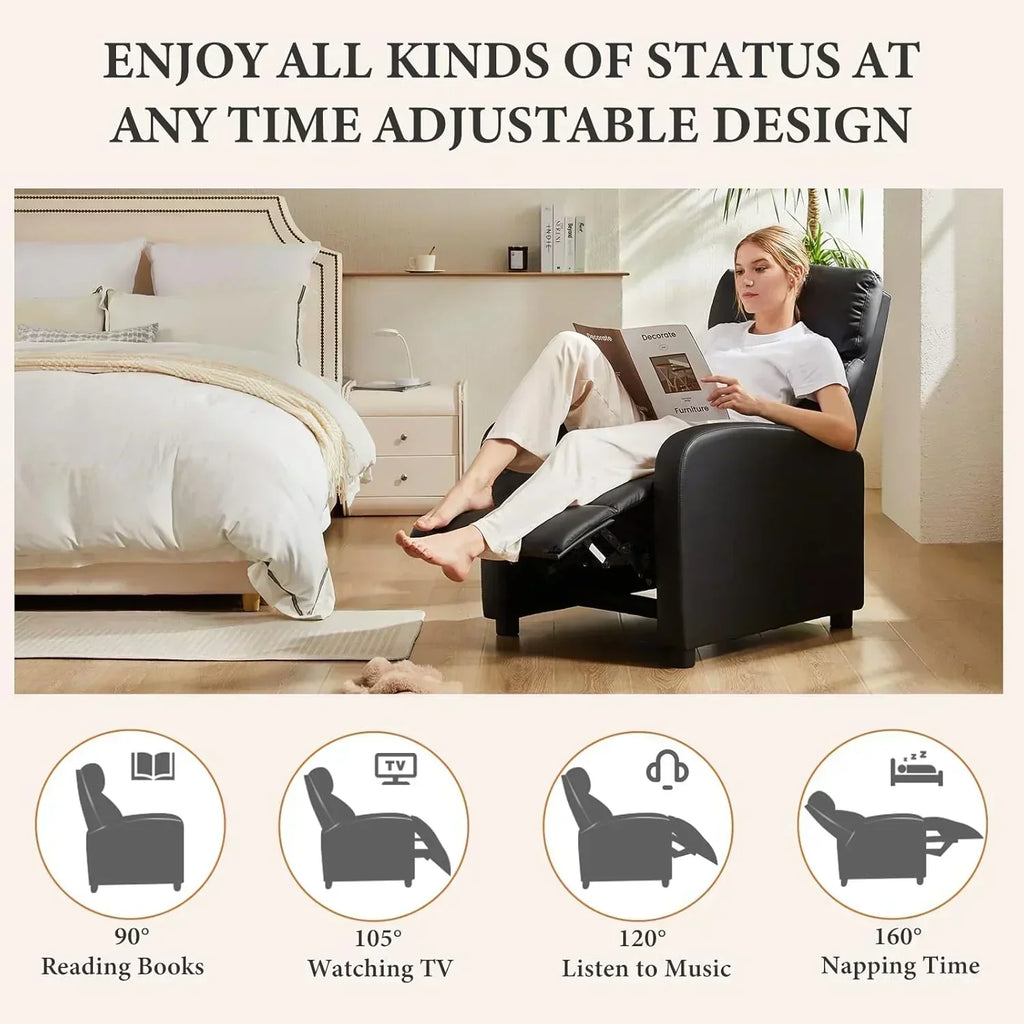 Sweetcrispy Massage Recliner Chair for Adults Adjustable Home Theater Seating