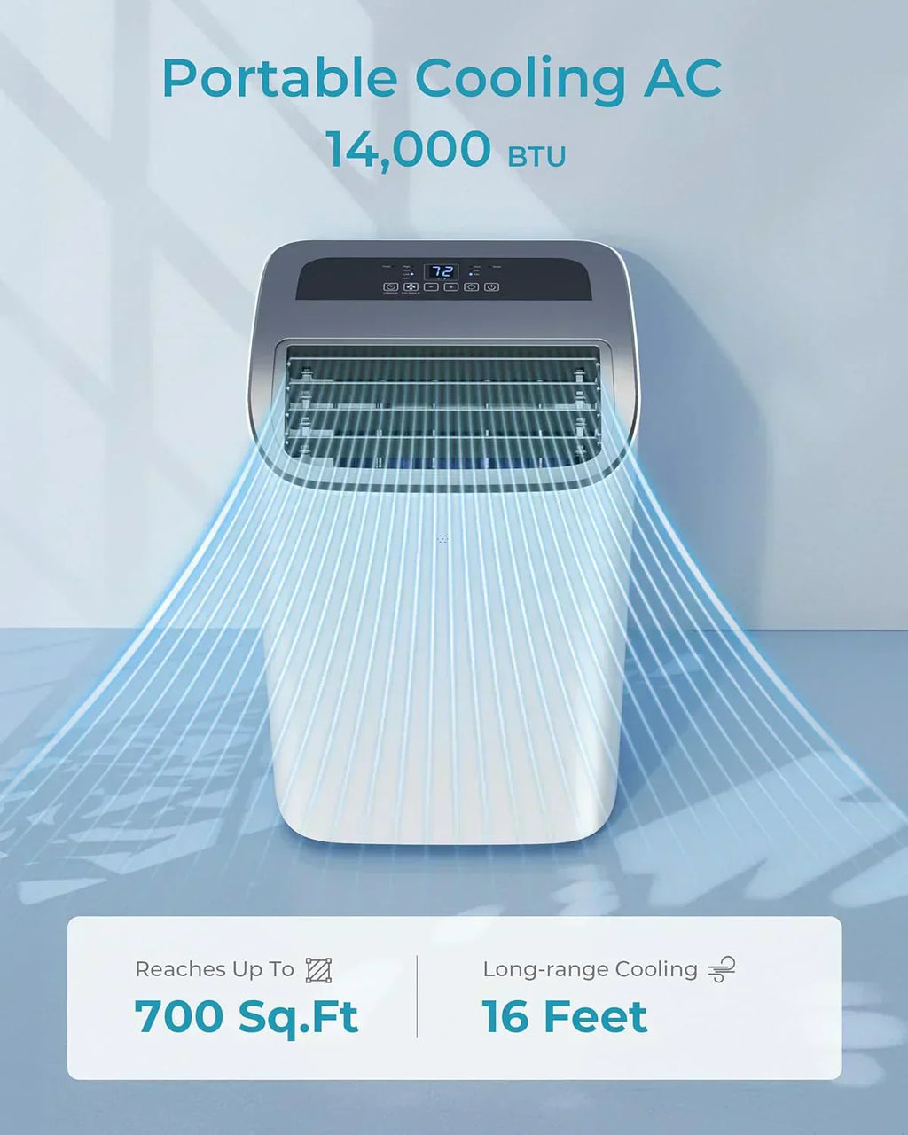 EUHOMY 8,000 BTU Portable Air Conditioners 4-in-1 Portable AC Unit Up to 350 Sq.Ft