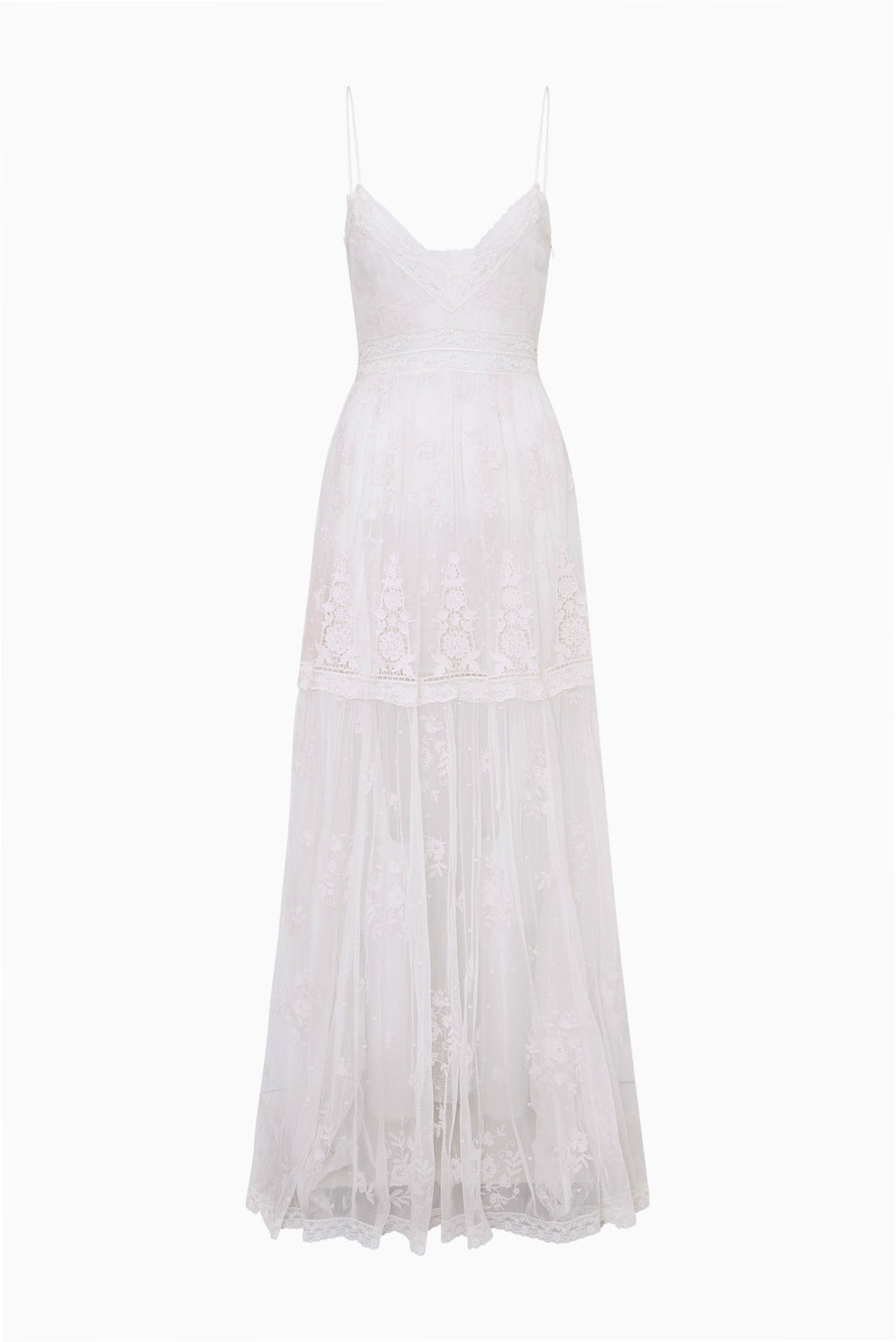 Valmy Embroidered Tulle Maxi Dress