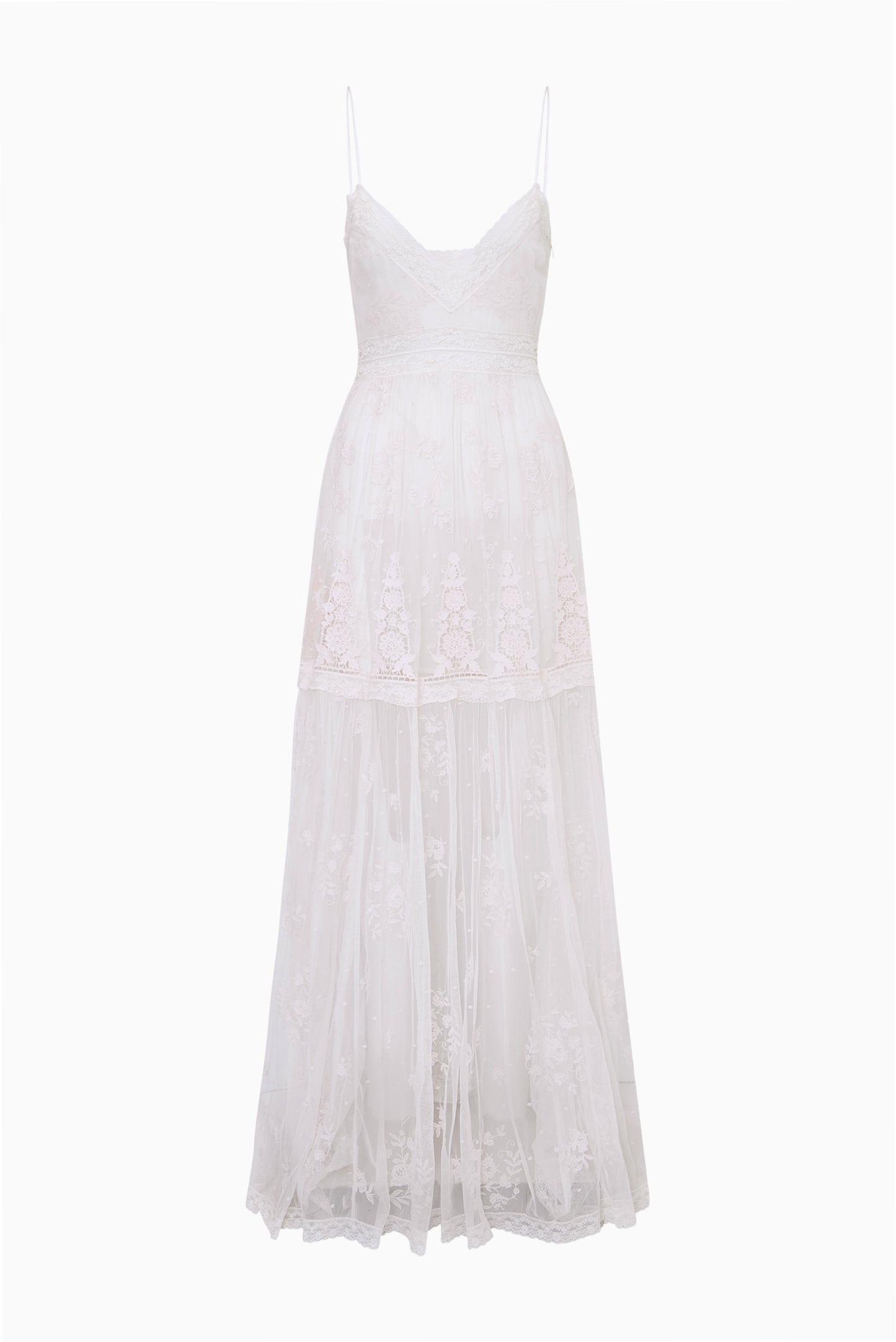 Valmy Embroidered Tulle Maxi Dress