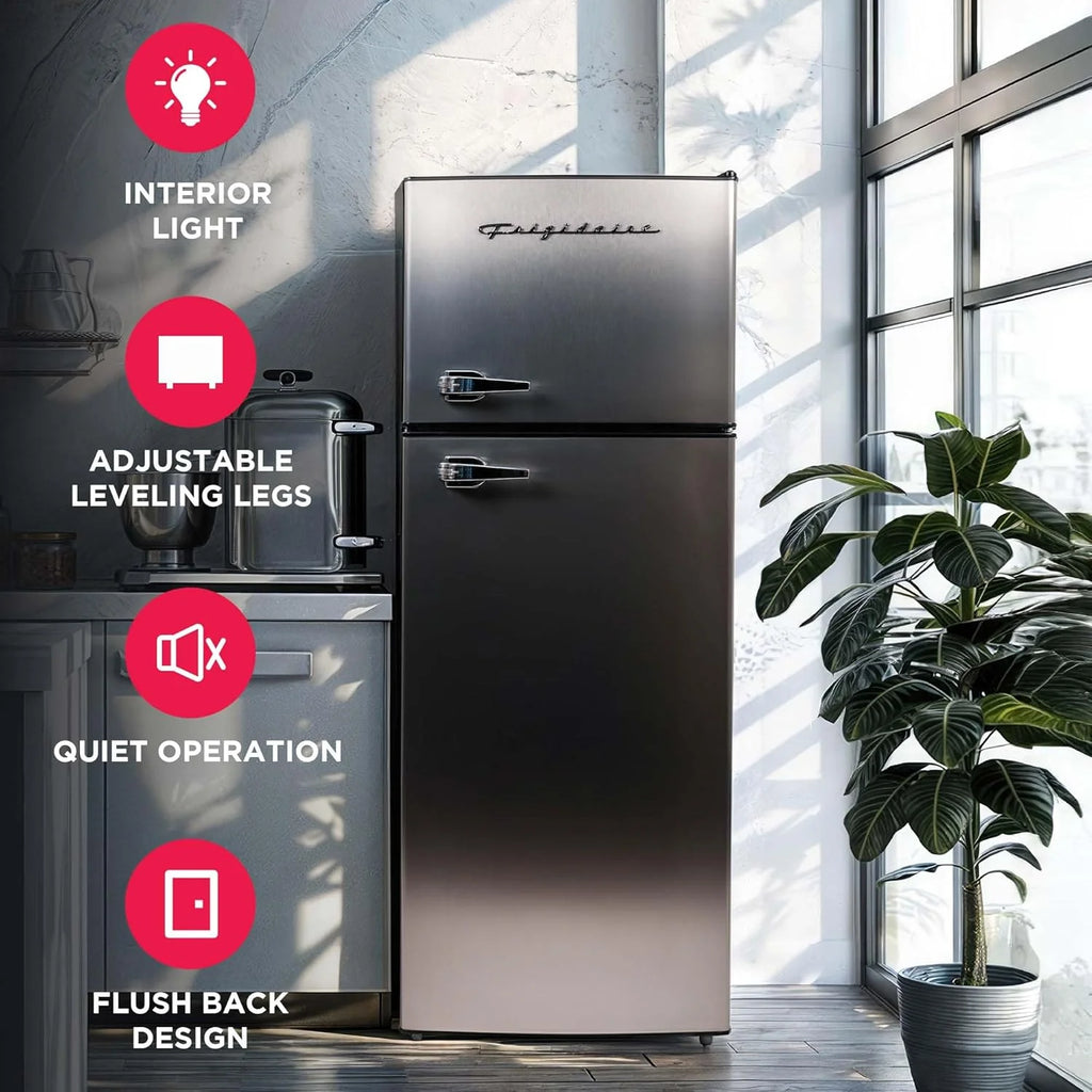 Frigidaire, 2 Door Apartment Size Refrigerator/Freezer Combo, 7.5 cu ft