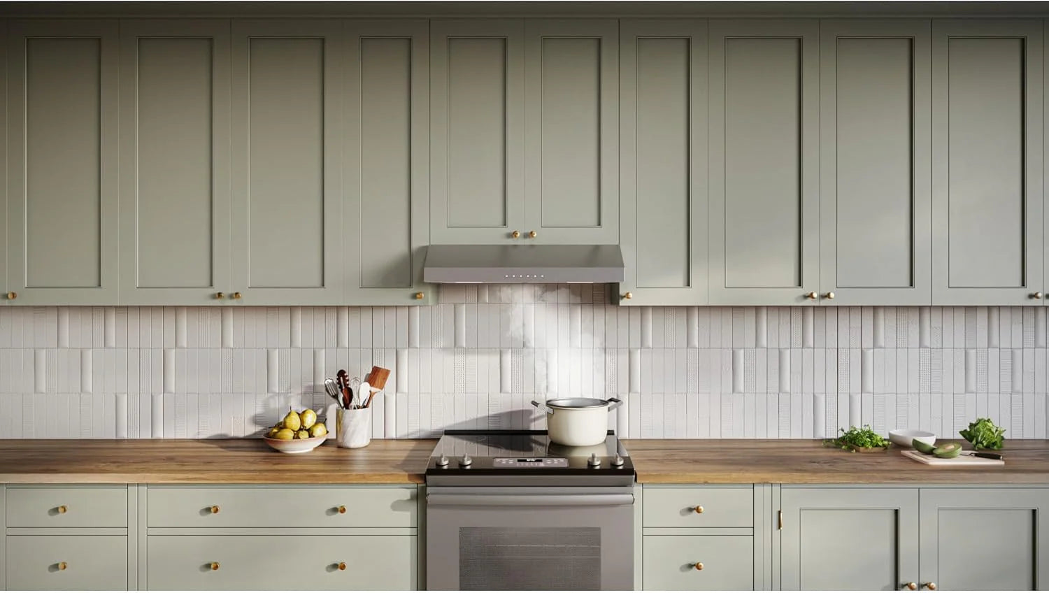 Broan-NuTone Three-Speed Glacier Undercabinet Range Hood with LED Light, ADA Compliant