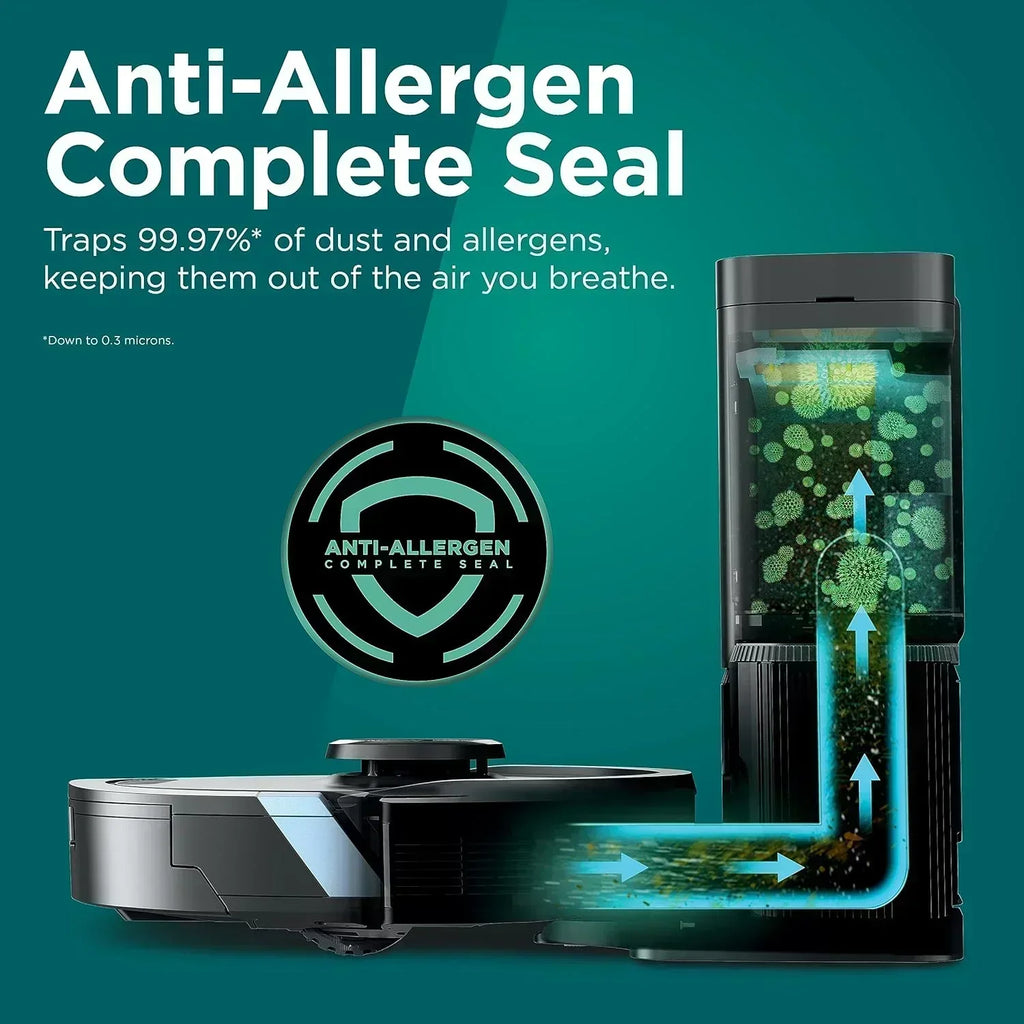 AI Robot Vacuum with XL HEPA Self-Empty Base Bagless 60-Day Capacity LIDAR Navigation