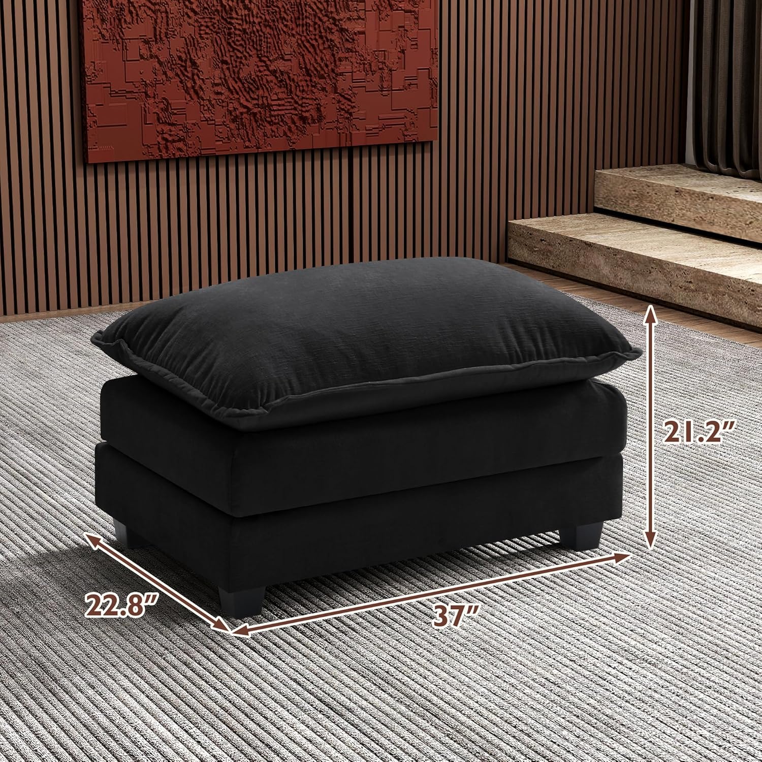 ihanherry 146-inch U-shaped modern sofa modular area cloud sofa