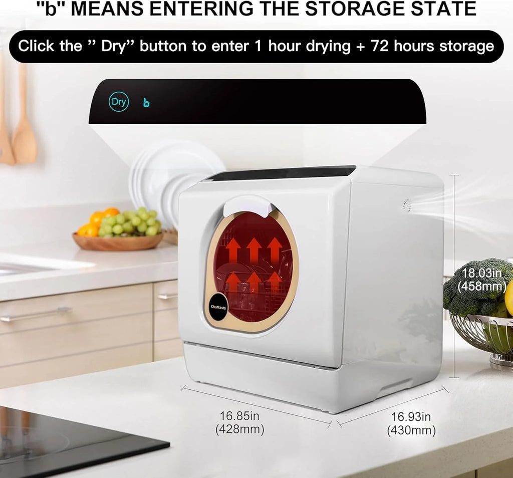Mini dishwasher countertop .Compact Dishwasher with drying.Double spray arms. Portable Countertop Dishwasher With Water Tank, 6 wash programs, .Lavavajillas portatil can wash baby bottles.
