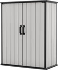 Keter Premier Tall 4.6 x 5.6 ft. Resin Outdoor Storage Shed Shelving Brackets Patio Furniture