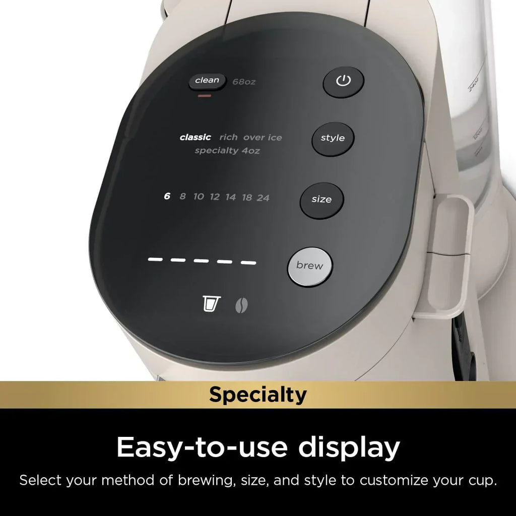 Ninja Pods Grounds Single-Serve Coffee Maker K-Cup Pod Compatible Brews Grounds Compact Design