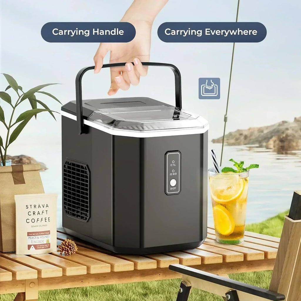 EUHOMY Nugget Ice Maker Countertop Ready in 8 Mins Self-Cleaning Portable Ice Makers Machine