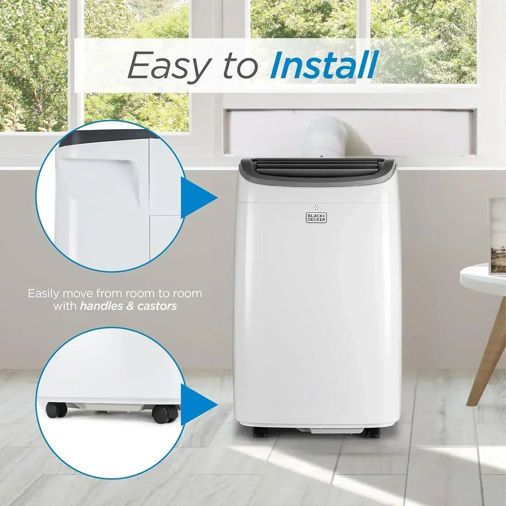 BLACK+DECKER 10,000 BTU Portable Air Conditioner for Rooms up to 450 Sq with Remote Control