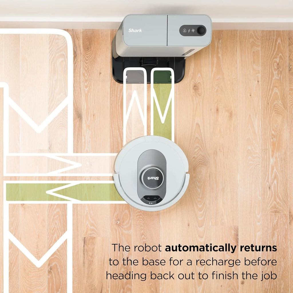 Voice Control Robot Vacuum with Matrix Clean Navigation, Home Mapping, 60-Day Capacity, XL Self-Empty Base for Homes with Pets, Carpet & Hard Floors, Cool Grey