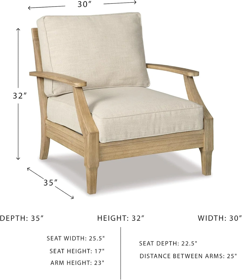 Coastal view outdoor terrace eucalyptus sofa