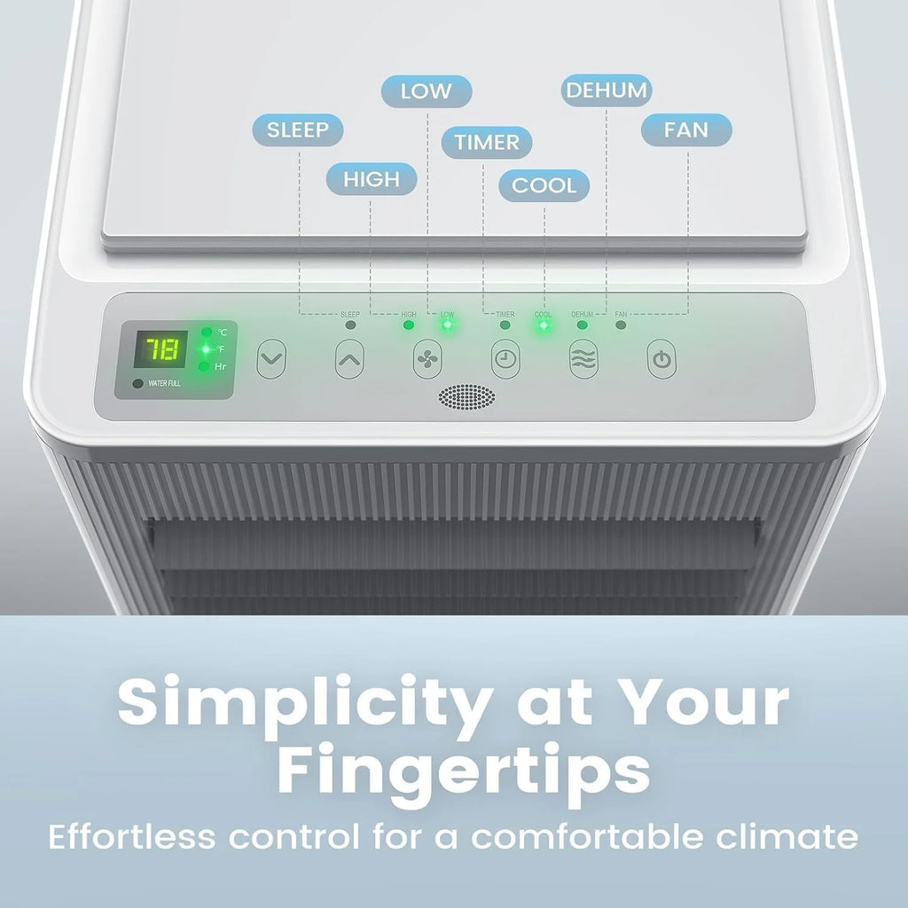 Air Choice Portable Air Conditioner, 10000 BTU Air Conditioner Portable for Room Up to 450 Sq.Ft, Remote Control, 24H Timer, Dehumidifier & Fan Modes, 3-in-1 AC Unit with Window Kit for Home Office
